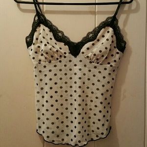 Bebe cream/black Cami