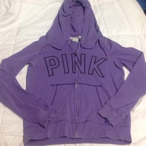 VS PINK Purple Zip Up