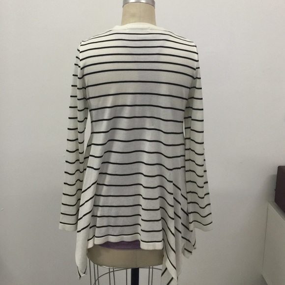 Off Wht & Blk Stripe Sweater - Picture 2 of 2