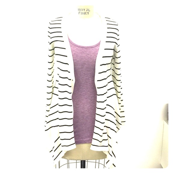 Off Wht & Blk Stripe Sweater