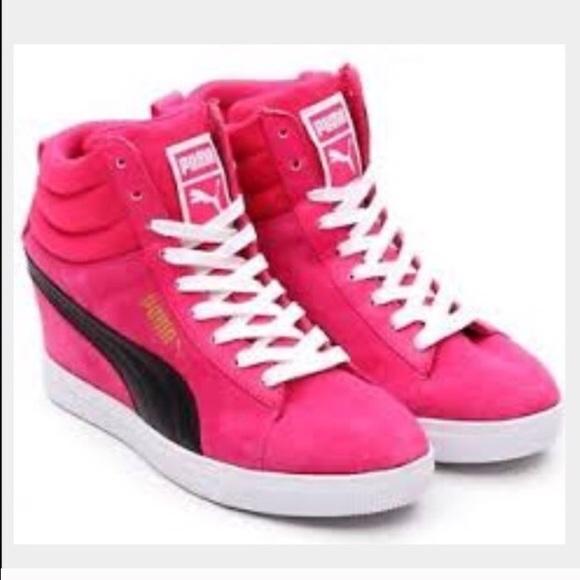 Pink puma sneakers
