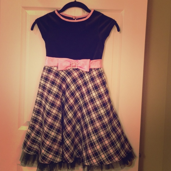Girls Velvet Party Dress Sz 7