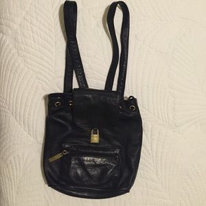 Mini Leather DKNY backpack