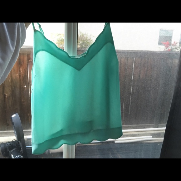 Blue/green tank top barely worn