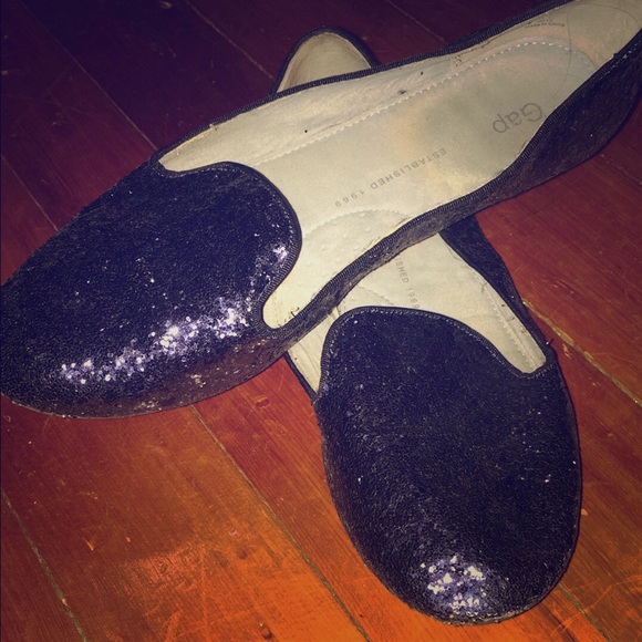 Navy glitter GAP loafers size 9
