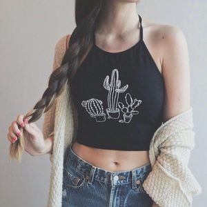 cactus halter top