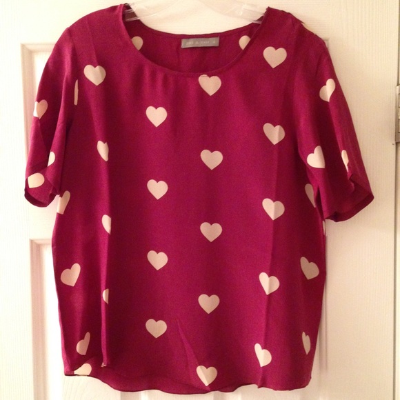 Zoe and Sam Silk Crew Neck Blouse - Picture 2 of 3