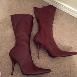 SOLD red stiletto boots