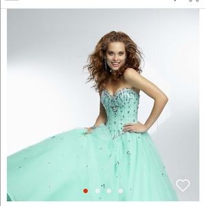 Mint green prom dress