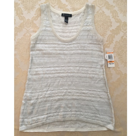🌟FINAL NEW INC metallic knit tank top small