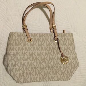 MK monogram tote style handbag