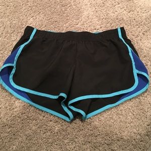 black athletic shorts