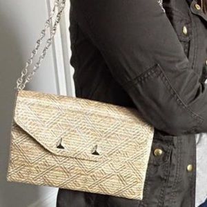 City Slim Clutch- Metallic and Versatile Chain