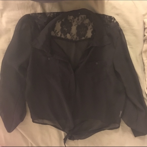 Silky black blouse