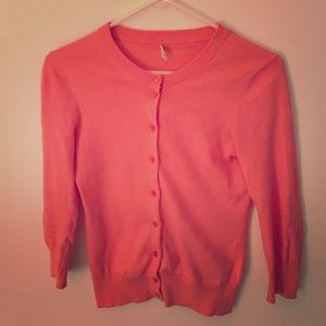 J CREW Salmon Pink Cardigan