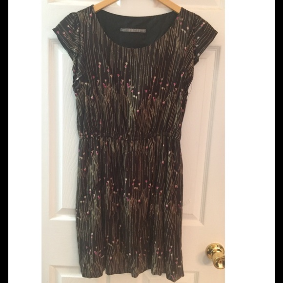 Zara Dresses & Skirts - Zara Basic Brown Flower Print Dress