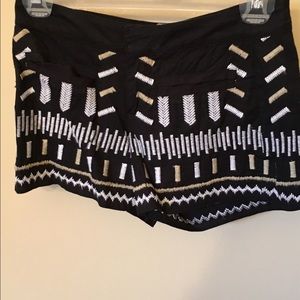 Anthropologie tribal striped shorts