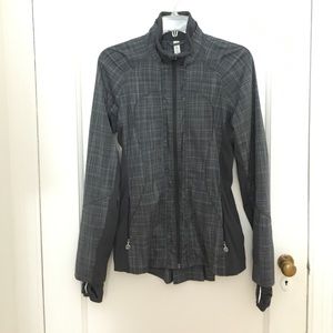 Lululemon grey plaid ruffled jacket