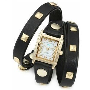 La Mer - Black Gold Pyramid Stud Wrap Watch