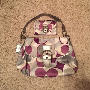 Coach purse with matching wallet