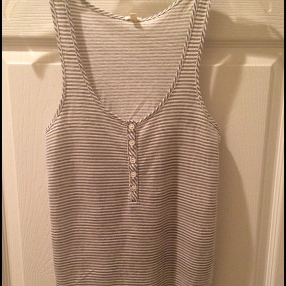 J.Crew Sequin grey and white tank. - Picture 2 of 2