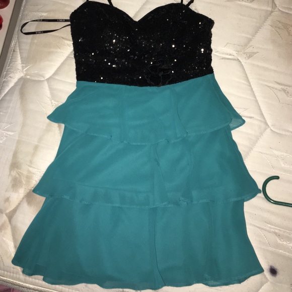 B. Darlin Black & Teal Dress