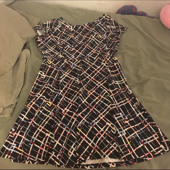Neon plaid dress