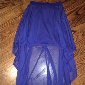 H&M high low blue skirt