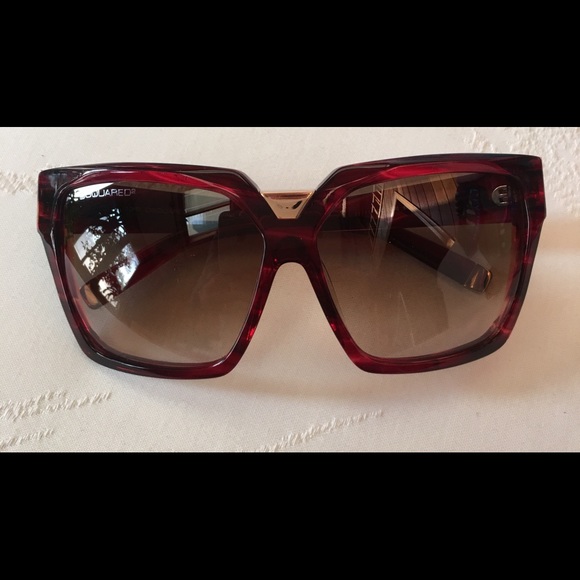 RUBY RED&GOLD DSQUARED2 SUNGLASSES - Picture 1 of 7
