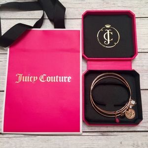 Authentic Juicy Couture Rosegold Charm Bangles