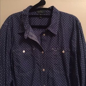 Polka Dot Button-Down Shirt