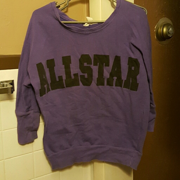 Purple sweat shirt