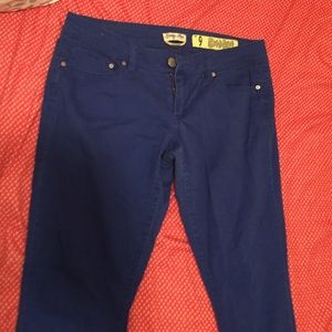 Blue skinny jeans