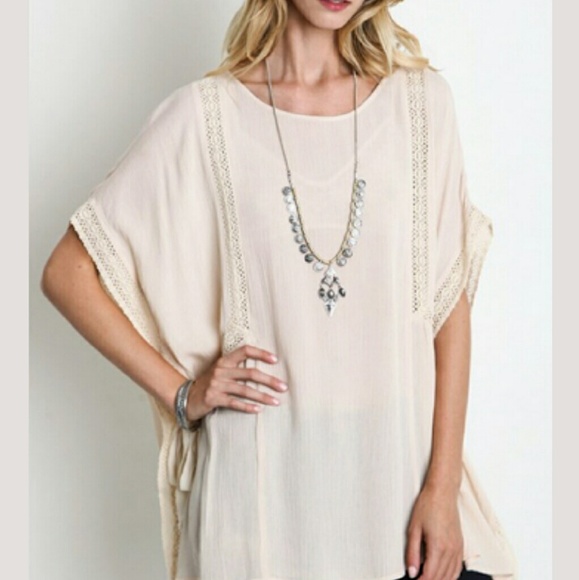 SOLD OUT - Lace Side Tie Tunic