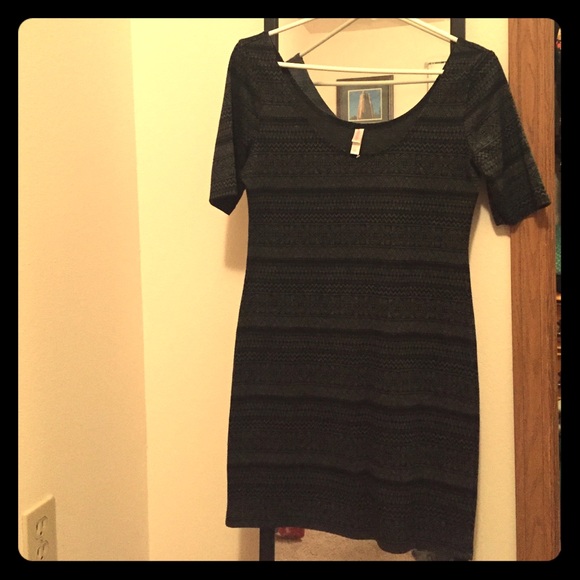 Cute black and grey bodycon dress