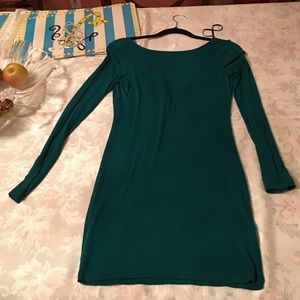 Teal greenish skin tight dress