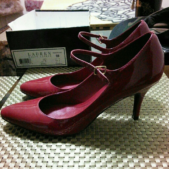 Ralph Lauren Whitney red patent Maryjane