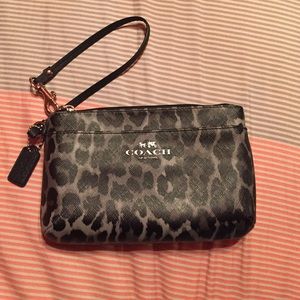 Coach Leopard Wristlet