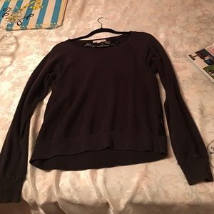 Long dark brown long sleeve with laced back