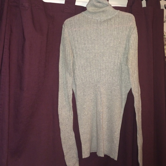 Gray turtleneck sweater