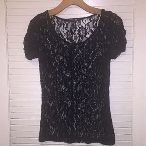 Black lace shirt