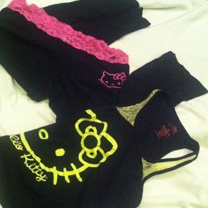 Hello Kitty Lace Yoga pants and Tank!