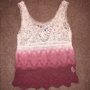 Crocheted tank top