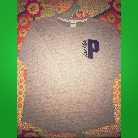 Victoria's Secret PINK gray long sleeve shirt