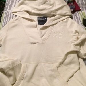Cream American Eagle Hoodie