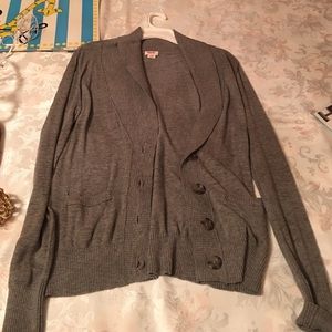 Gray cardigan