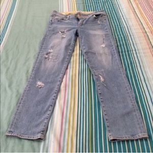 Paige skinny jeans- Distressed light wash