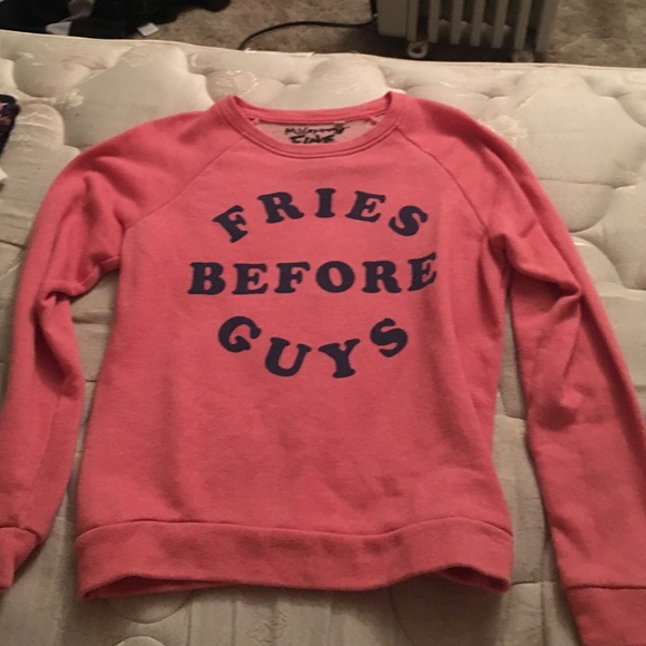 Fries before guys sweater