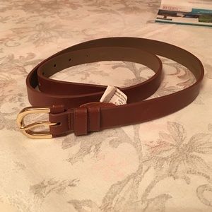 Brown leather belt