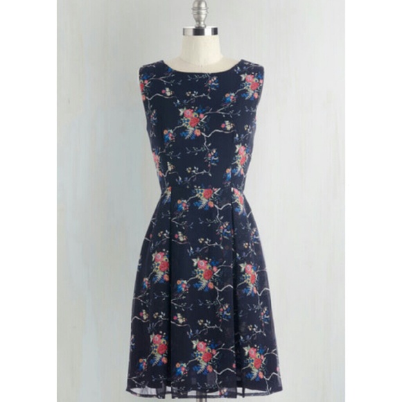 ModCloth: Just Plant Get Enough Dress in Dusk